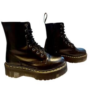 Dr. Martens Jadon Platform Combat Boots Black Size 8